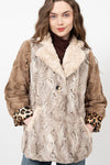 Ivy Jane Patchwork Fur Jacket in Rabbit