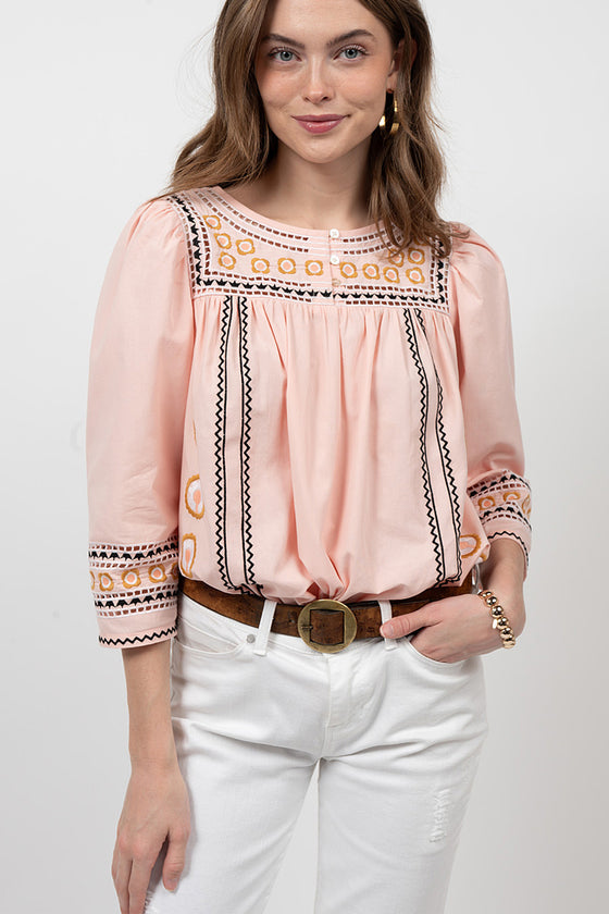 Ivy Jane Petals and Pearls Top in Blush