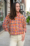 Ivy Jane Plaid Shag Jacket in Multi Style 130283