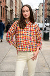 Ivy Jane Plaid Shag Jacket in Multi Style 130283
