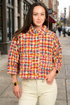 Ivy Jane Plaid Shag Jacket in Multi Style 130283