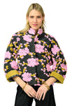 Ivy Jane Puff Floral Jacket in Charcoal Style 130224