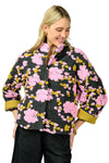 Ivy Jane Puff Floral Jacket in Charcoal Style 130224
