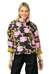 Ivy Jane Puff Floral Jacket in Charcoal Style 130224
