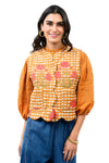 Ivy Jane Quilted Scalloped Edged Vest in Gold