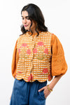 Ivy Jane Quilted Scalloped Edged Vest in Gold