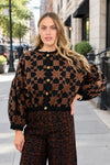 Ivy Jane Quilted Star Jacket in Black Style 130272