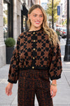 Ivy Jane Quilted Star Jacket in Black Style 130272