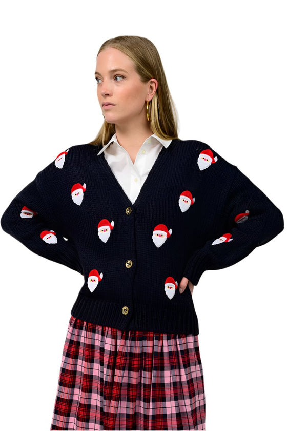 Ivy Jane Santa Sweater Cardigan in Navy Style 930041