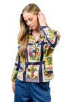 Ivy Jane Seed Packets Popover Top in Navy