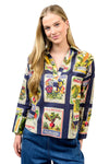 Ivy Jane Seed Packets Popover Top in Navy