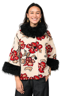  Ivy Jane Shadow Roses Jacket in Ivory Style 130235
