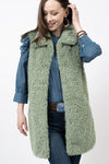 Ivy Jane Shaggy Vest Available in Blue and Green