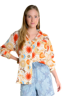  Ivy Jane Sunny Camp Shirt in White Style 650385