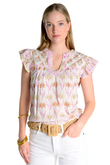  Ivy Jane Three Pattern Top in White Style 650377