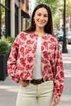 Ivy Jane Tomatos Knit Jacket in Pink Style 921016