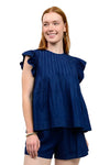 Ivy Jane Tucked Denim Top in Indigo Style 650466
