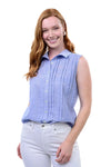 Ivy Jane Tucked Pattern Shirt in Blue Style 650433