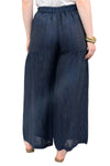 Ivy Jane Wide Leg Striped Pants in Navy Style 240038