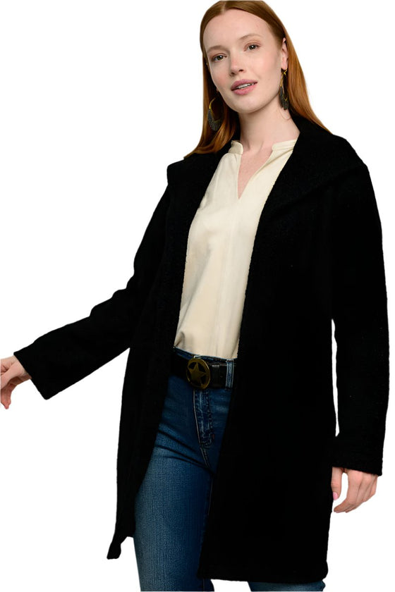 Ivy Jane Wooly "Like" Coat in Black Style 130208