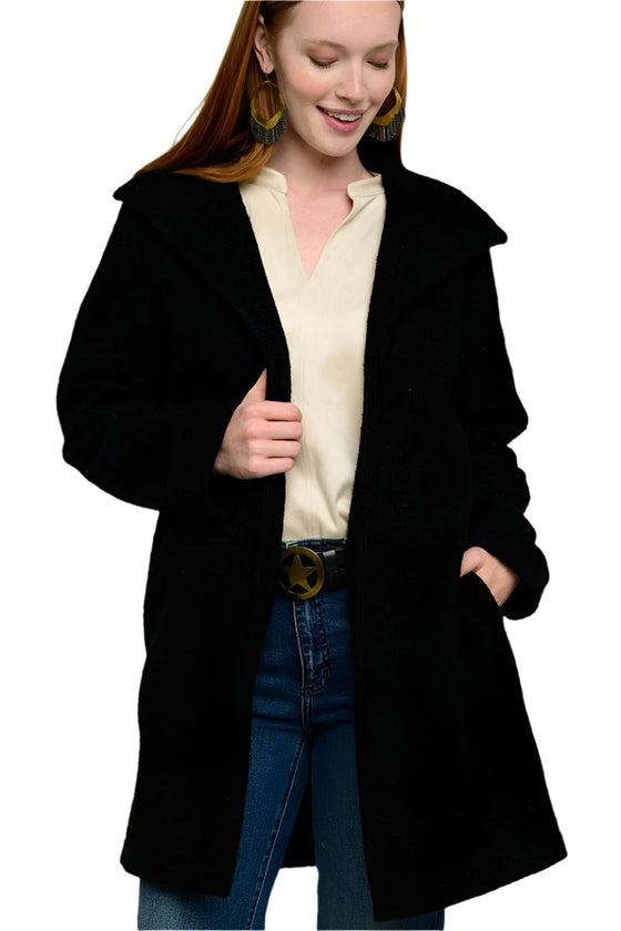 Ivy Jane Wooly "Like" Coat in Black Style 130208