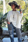 Jaded Gypsy Be Free Top in Parchment