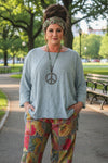 Jaded Gypsy Be Free Top in Vintage Sky - One Size