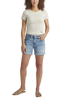  Jag Jeans Alex Mid Rise Boyfriend Shorts in Resort Blue