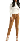 Jag Jeans Cassie Mid Rise Slim Straight Leg Corduroy Pants in Toffee Brown