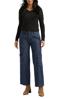  Jag Jeans High Rise Wide Leg Cargo Jeans in Elysian Blue