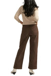 Jag Jeans Sophia Mid Rise Wide Leg Corduroy Pants in Chocolate