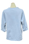 Kleen 3/4 Sleeve FE Seam Detail Tee in Aqua Blue