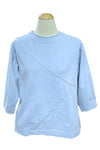 Kleen 3/4 Sleeve FE Seam Detail Tee in Aqua Blue