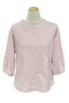 Kleen 3/4 Sleeve FE Seam Detail Tee in Petal