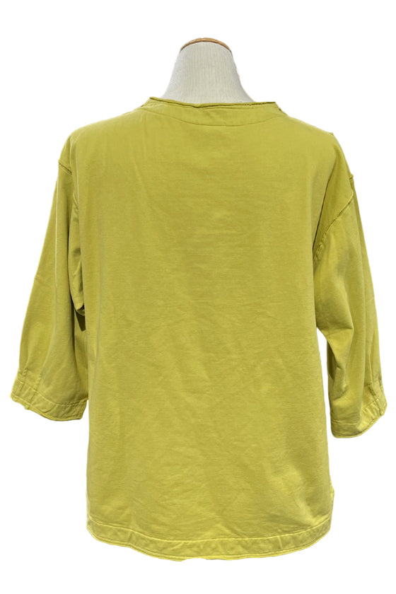 Kleen 3/4 Sleeve FE Seam Detail Tee in Wasabi