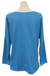 Kleen Idea Long Sleeve Loose Fitting Tee in Azure