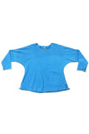 Kleen Idea Long Sleeve Loose Fitting Tee in Azure