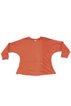 Kleen Idea Long Sleeve Loose Fitting Tee in Spices