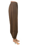 Kleen Idea Tucks Crop Pant in Brownie