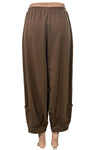 Kleen Idea Tucks Crop Pant in Brownie