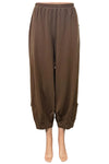 Kleen Idea Tucks Crop Pant in Brownie