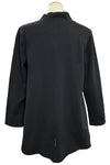 Kleen Long Sleeve Back Slit Top in Black