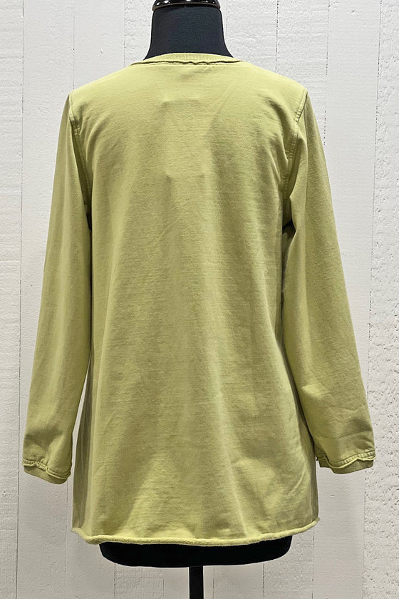 Kleen Long Sleeve Fray Tee in Willow
