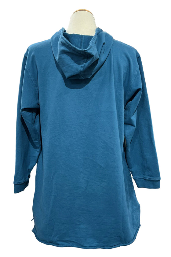 Kleen Long Sleeve Hooded Top in Bluebell