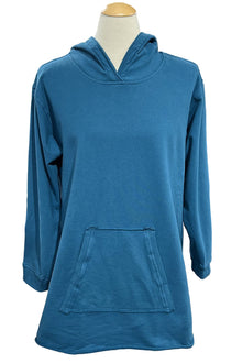  Kleen Long Sleeve Hooded Top in Bluebell
