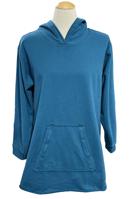 Kleen Long Sleeve Hooded Top in Bluebell
