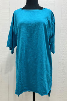  Kleen Short Sleeve Tunic Tee in Turquoise