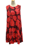 Kozan Crinkle Viscose Cody Dress in Hibiscus Style CV-1768