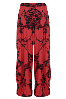  Kozan Crinkle Viscose Jade Pant in Hibiscus Style CV-3911