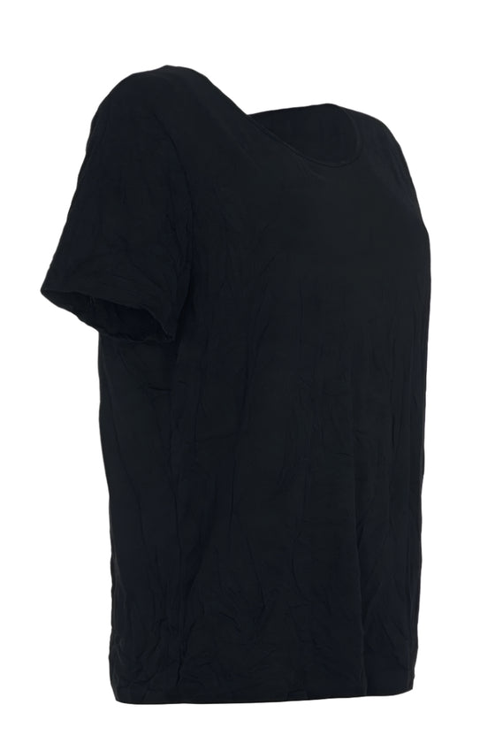 Kozan Crinkle Viscous Celia Top in Black Style CV-4256-BLACK